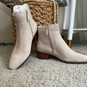 Cole Haan Light Beige Ankle Booties